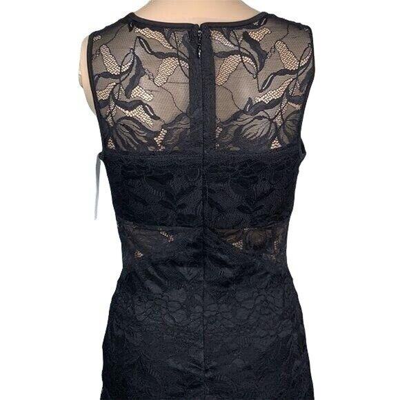 Guess Womens Bodycon Cocktail Dress Silvana Lace Cutout Stretch Black Small - Picture 11 of 16